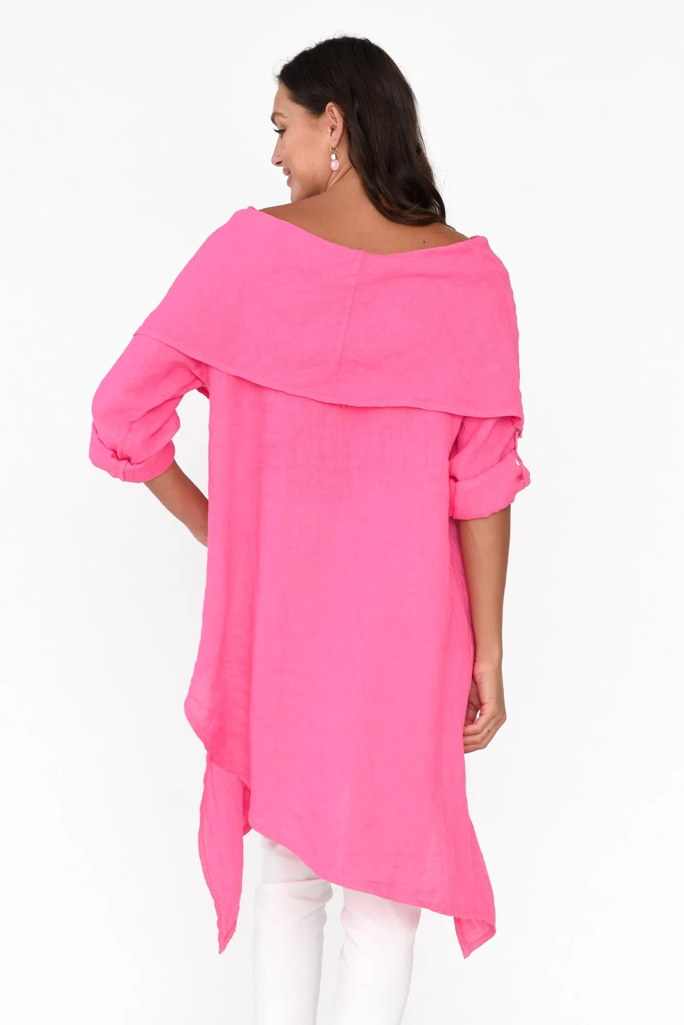 Grande Hot Pink Linen Tunic