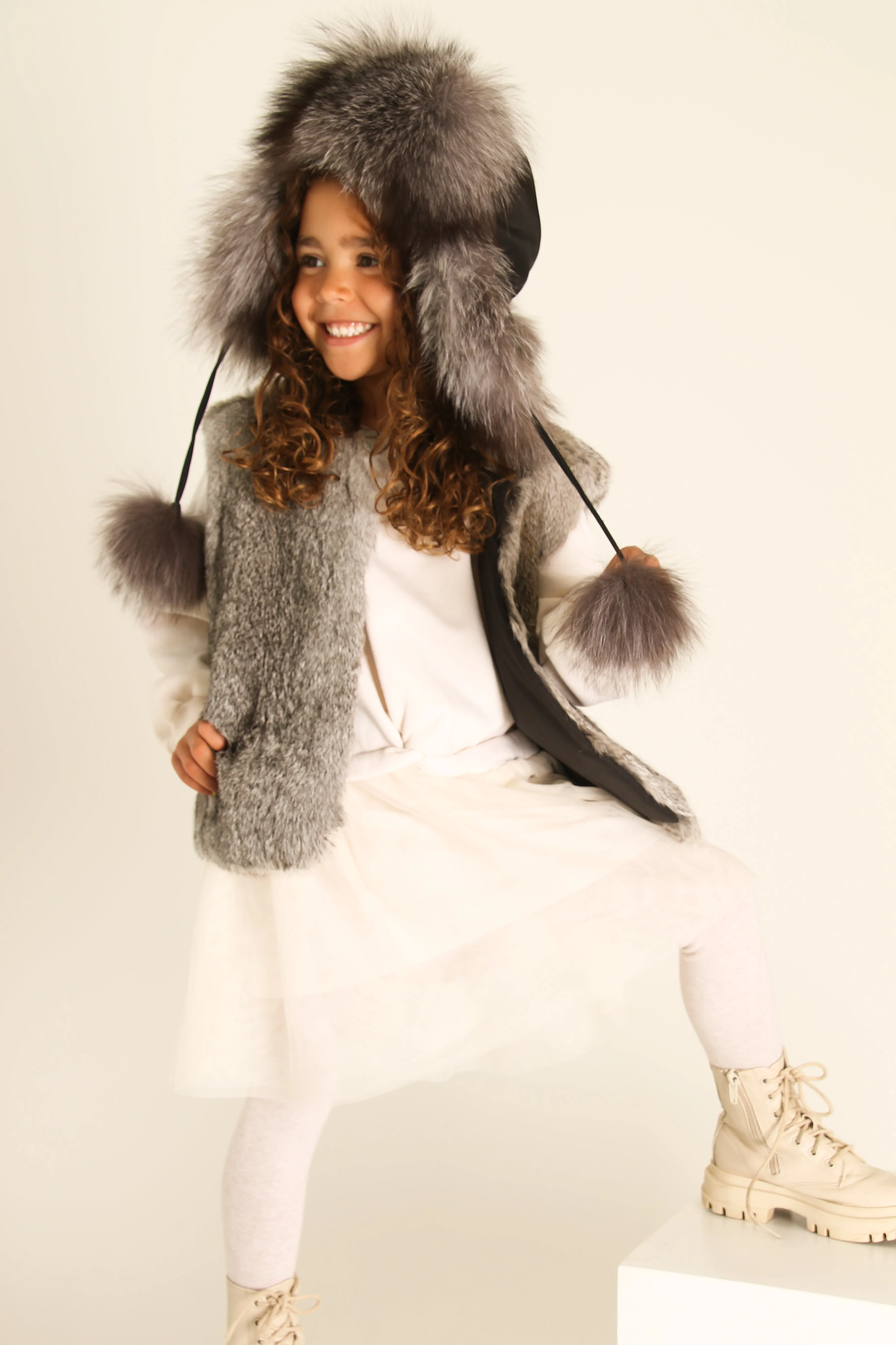 Grey Fur Gilet