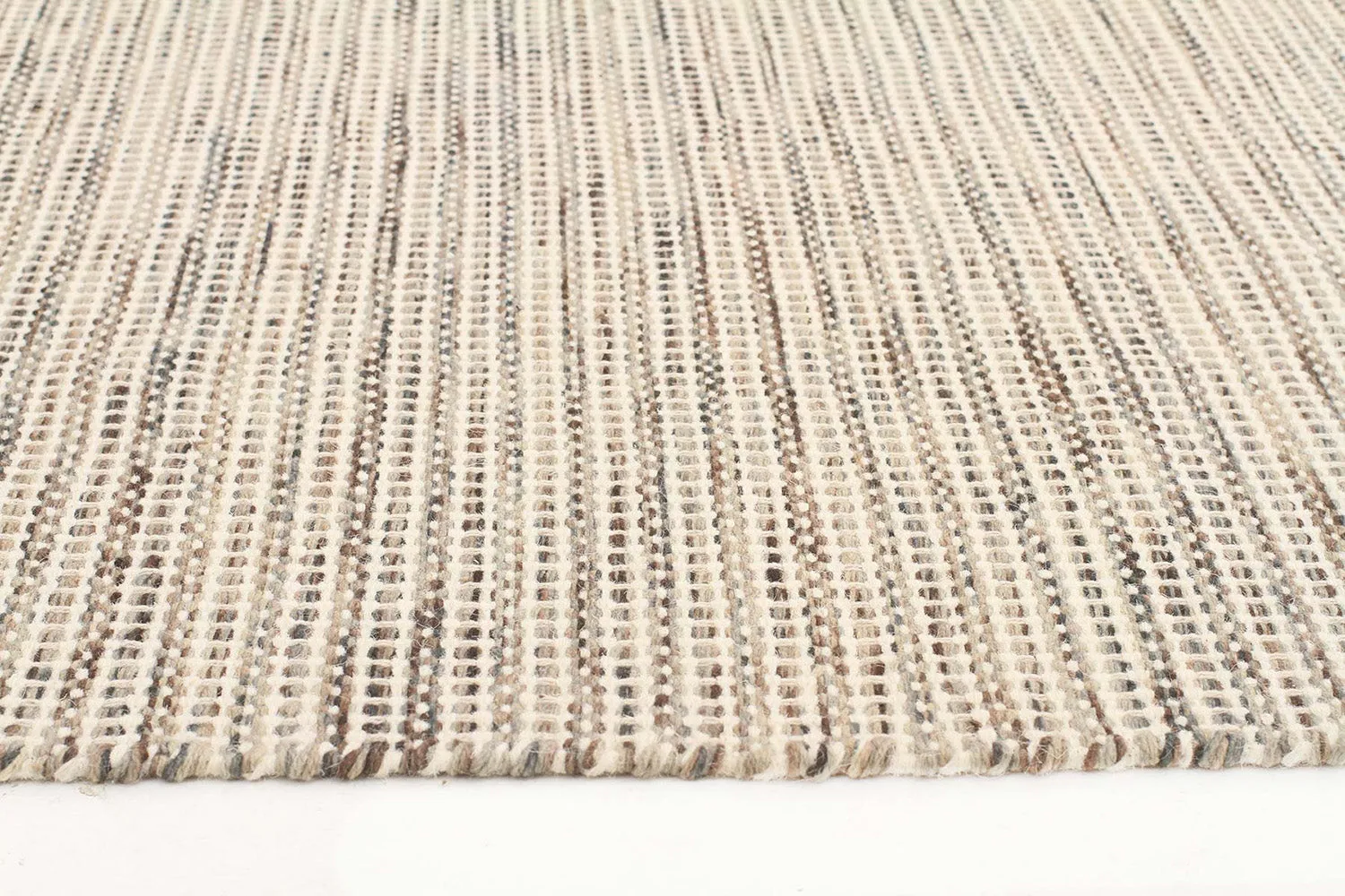 Hand Made Wool Natural Flat weave Rug