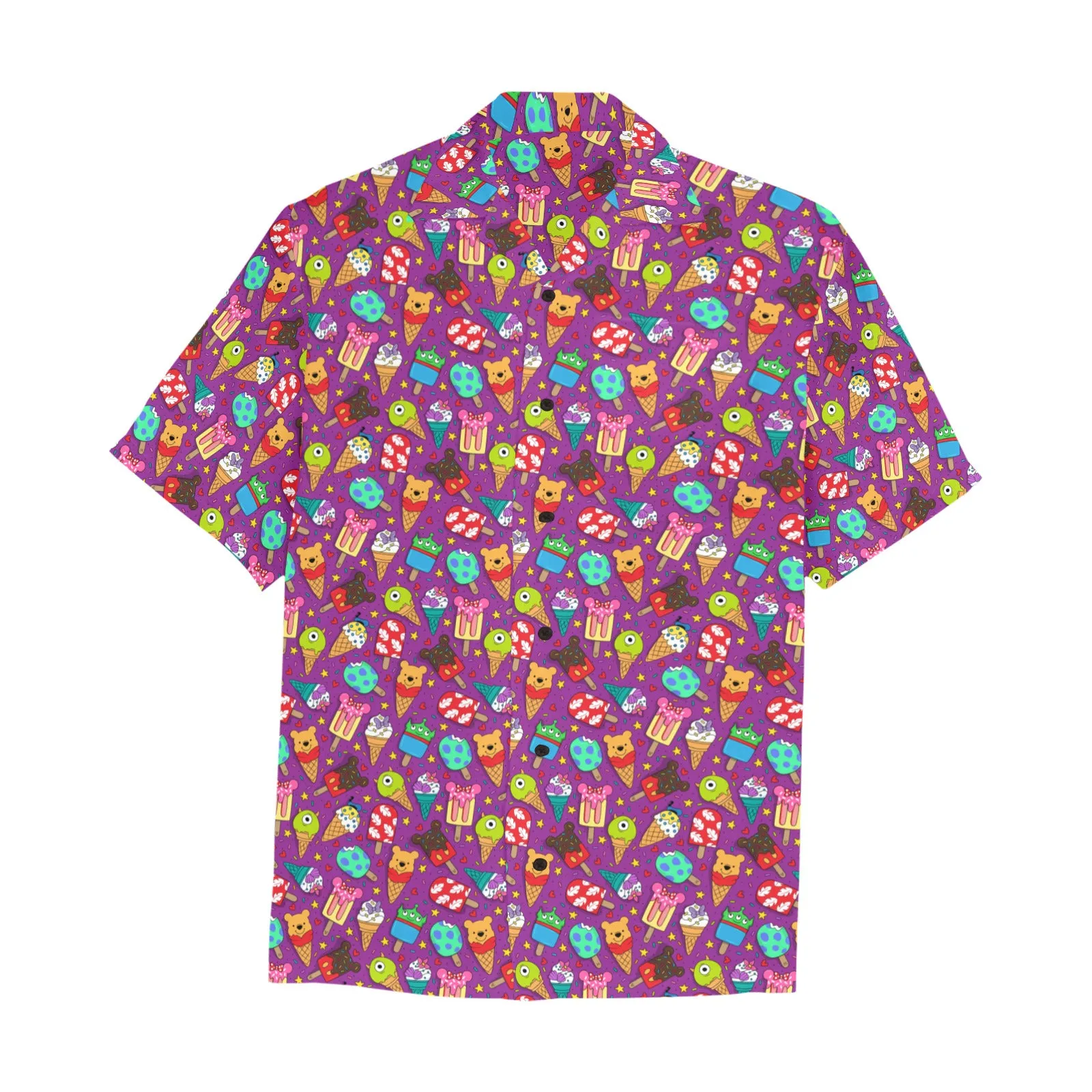 Ice Cream Hawaiian Shirt With Chest Pocket