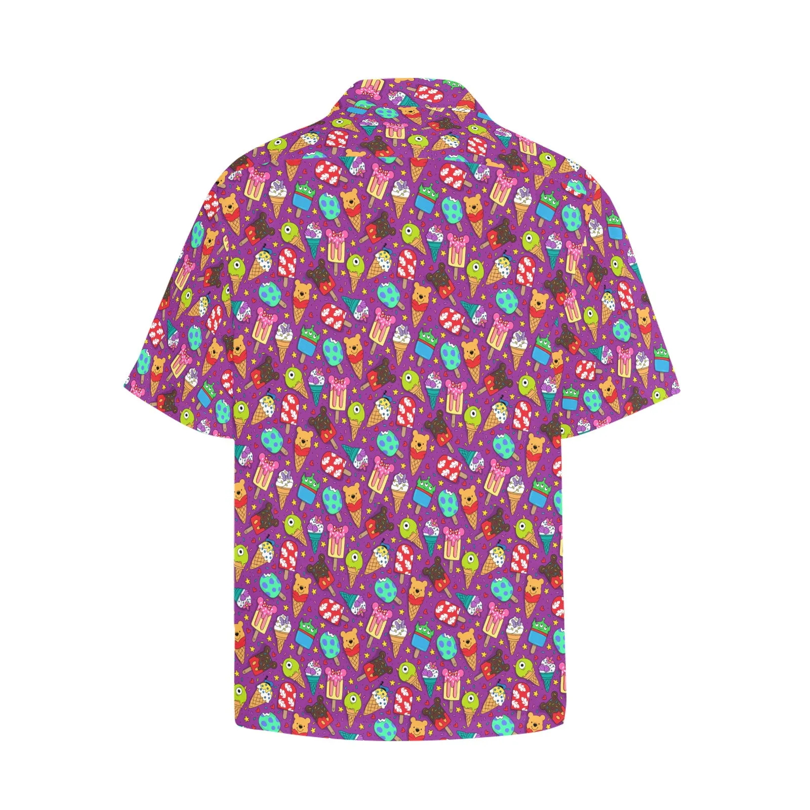 Ice Cream Hawaiian Shirt With Chest Pocket