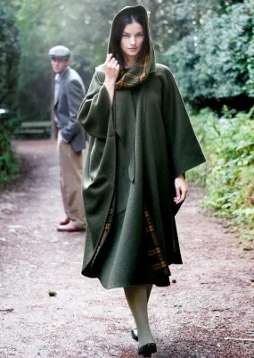 Jimmy Hourihan Moss Green Wool Walking Cape