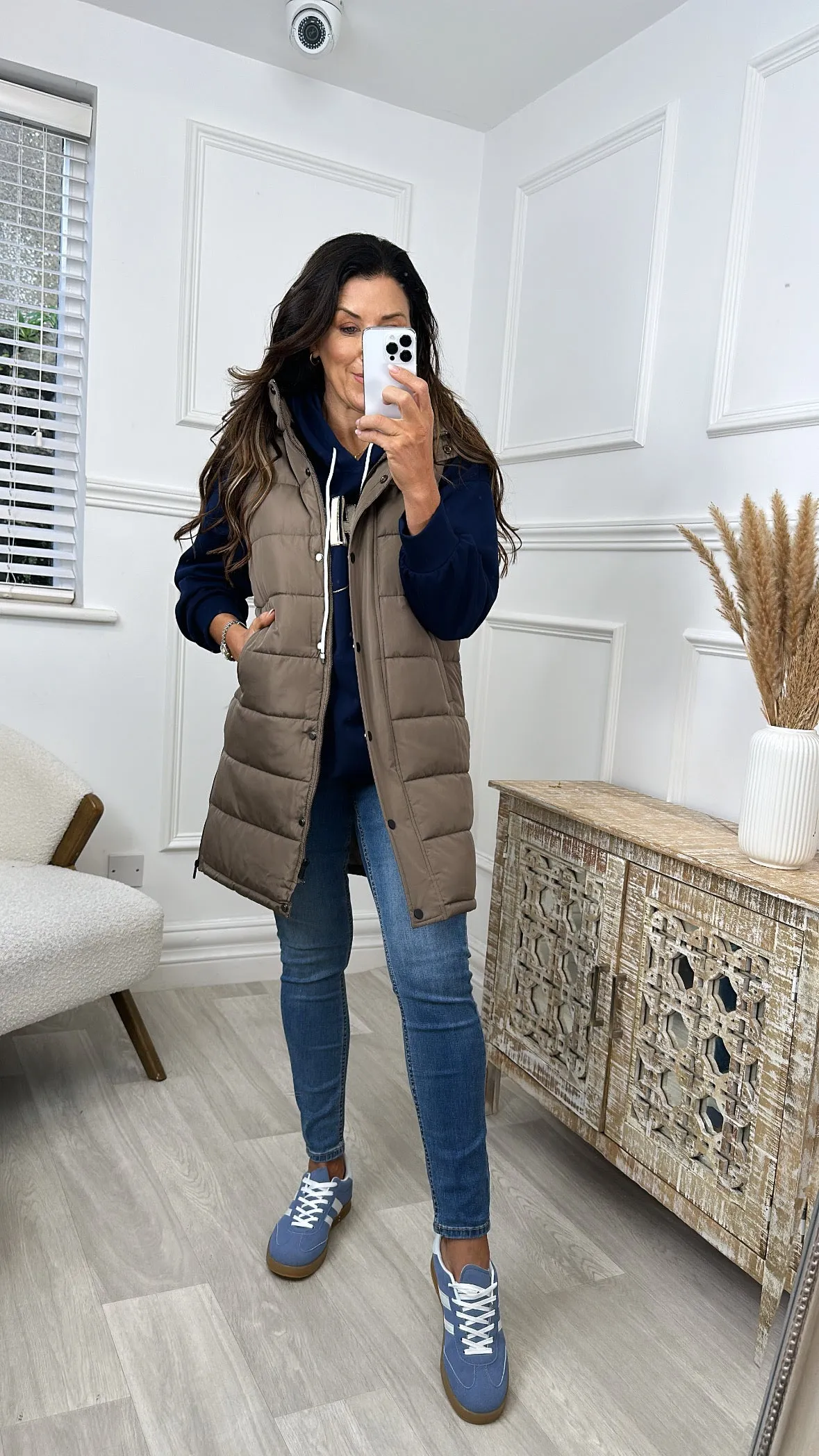 Kehlani Taupe Padded Gilet