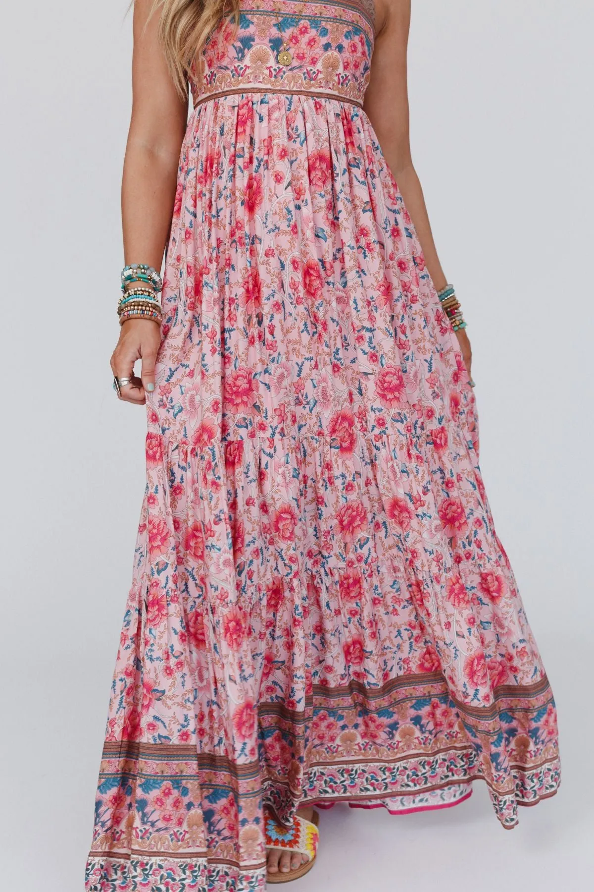 Lahaina Printed Dress - Pink Multi