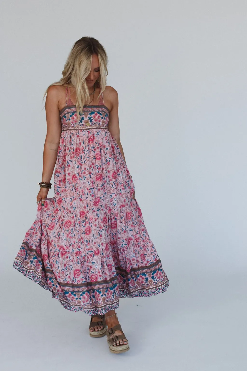 Lahaina Printed Dress - Pink Multi