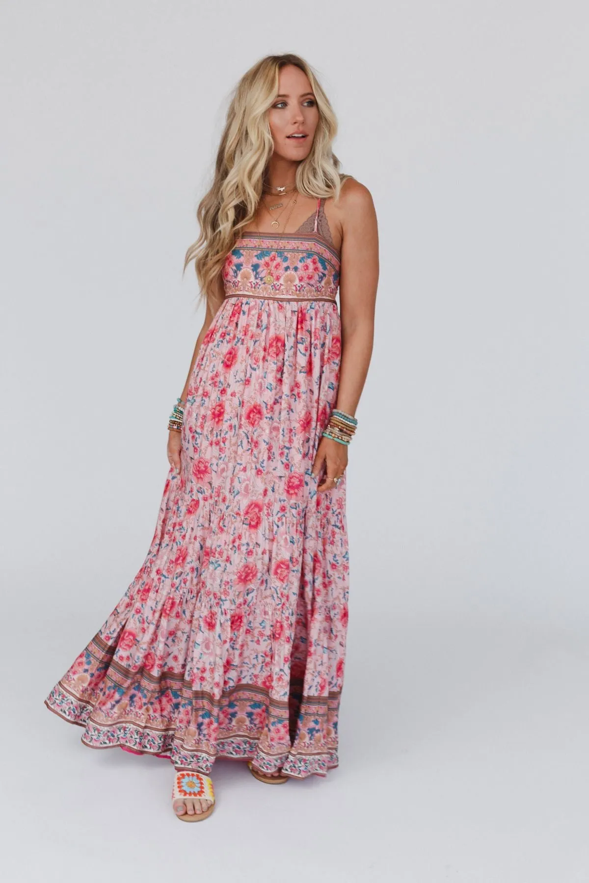 Lahaina Printed Dress - Pink Multi