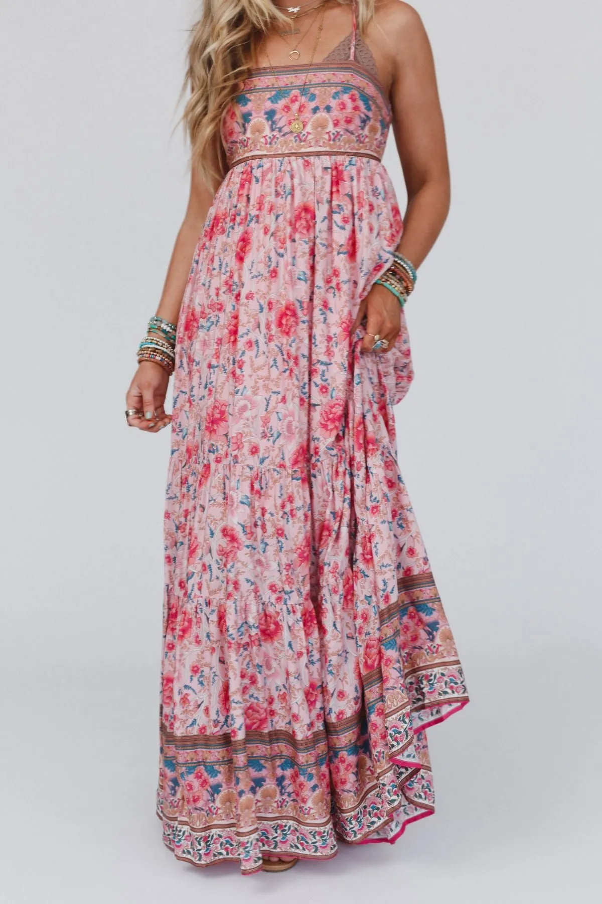 Lahaina Printed Dress - Pink Multi