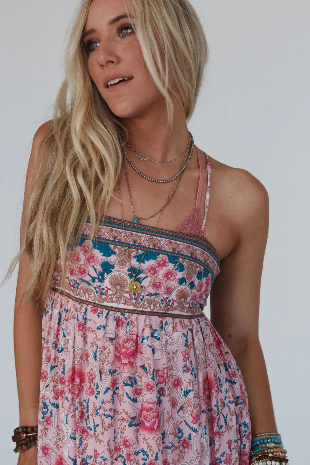 Lahaina Printed Dress - Pink Multi