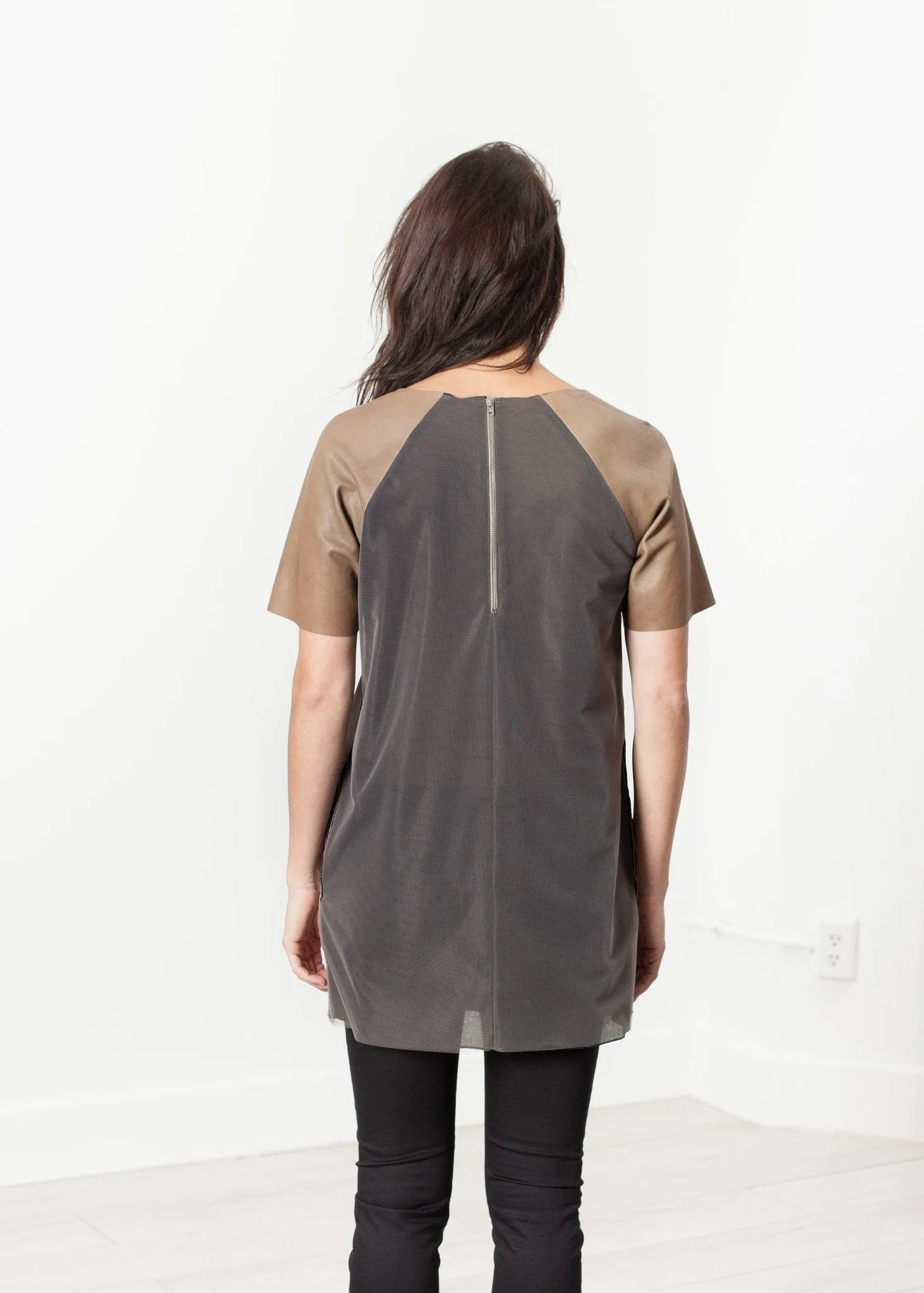 Leather Front Tunic