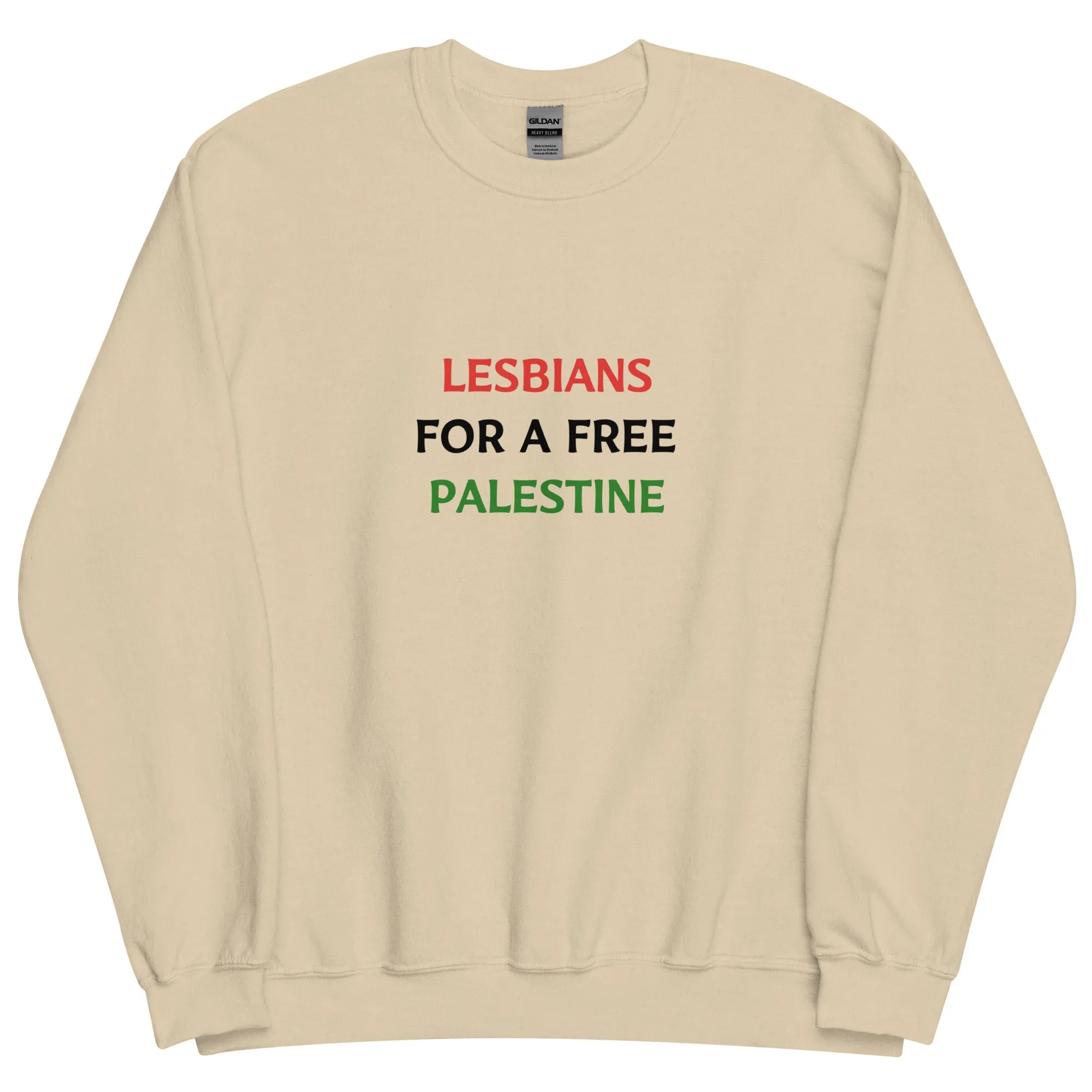 LESBIANS FOR A FREE PALESTINE sweatshirt