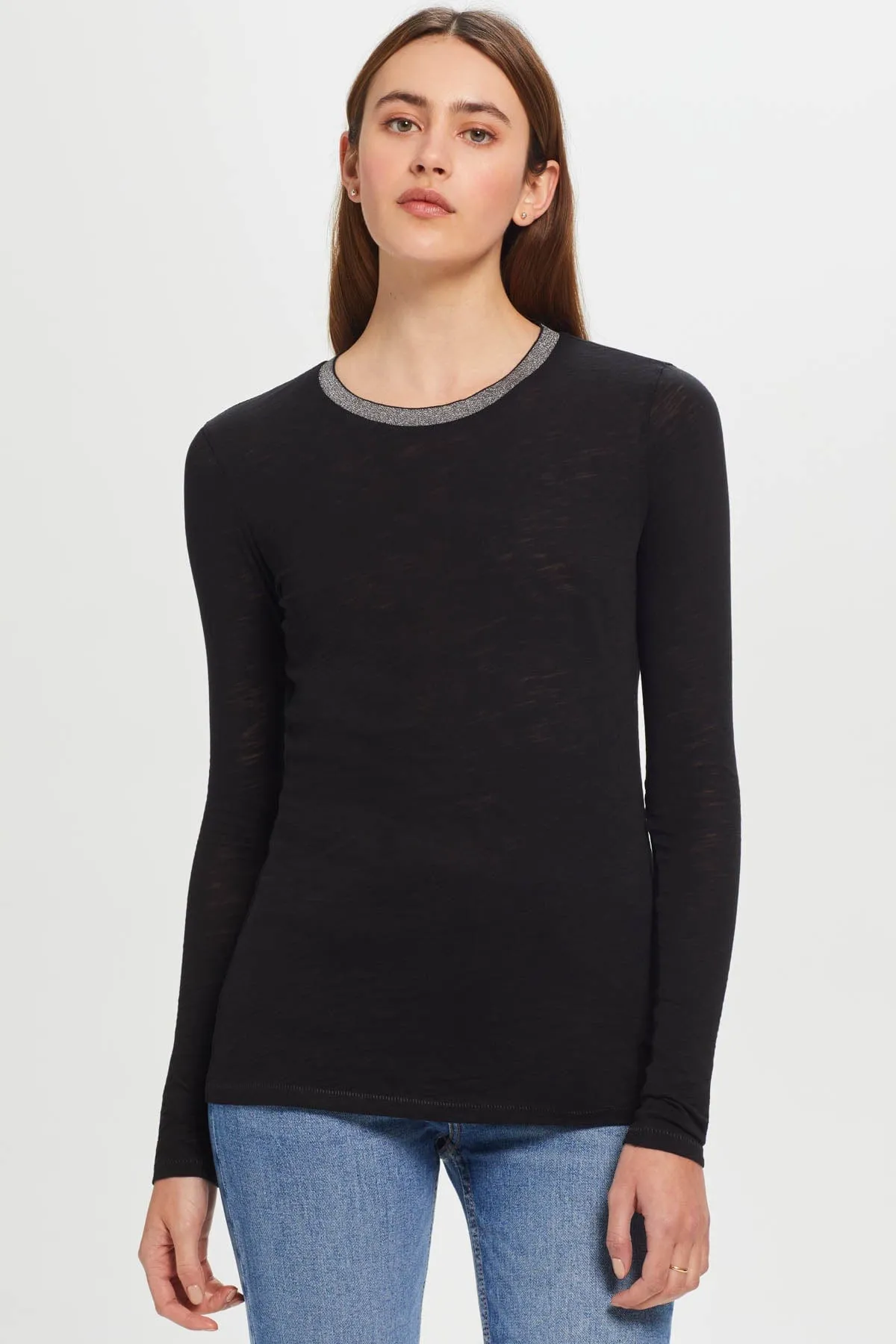 Long Sleeve Pavé Ringer Tee