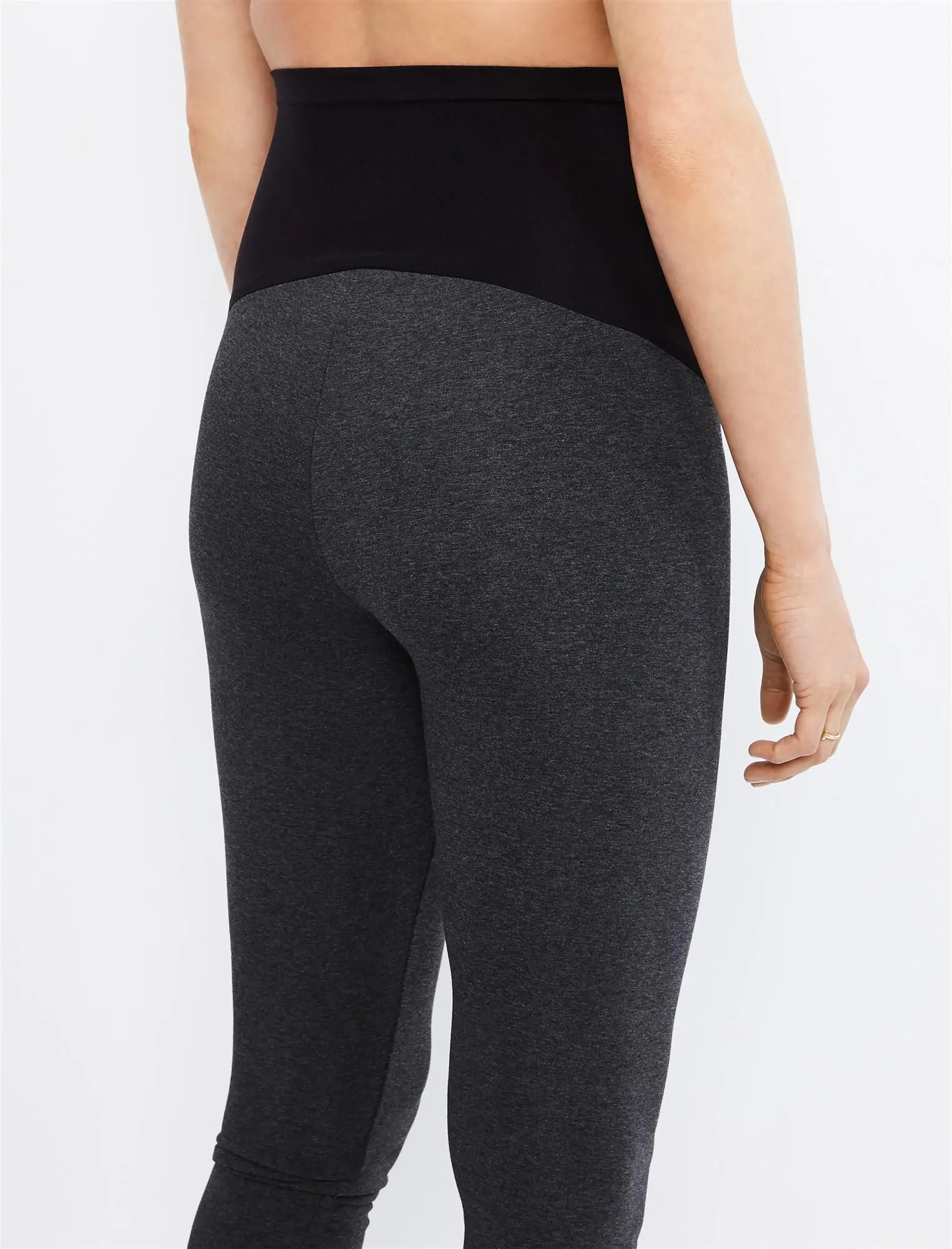 Luxe Essentials Secret Fit Belly Ultra Soft Maternity Leggings in Grey