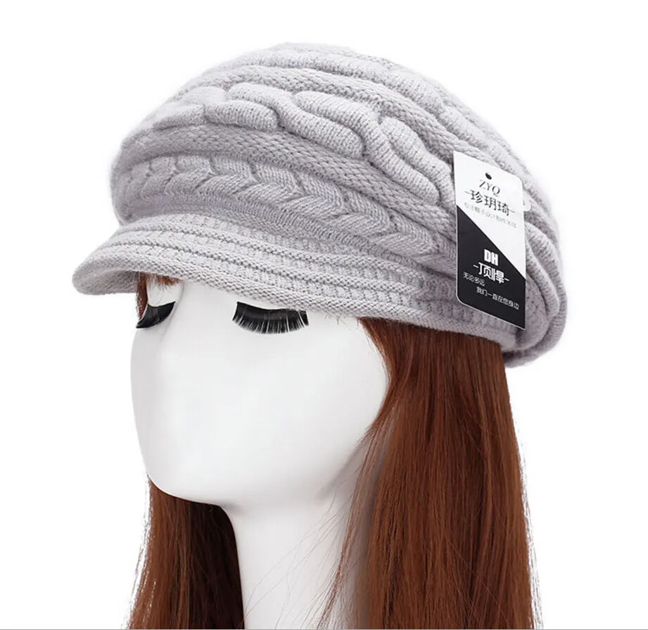 Magik Rabbit Wool Women Winter Baggy Beanie Knit Crochet Hat Girl Slouch Ski Cap