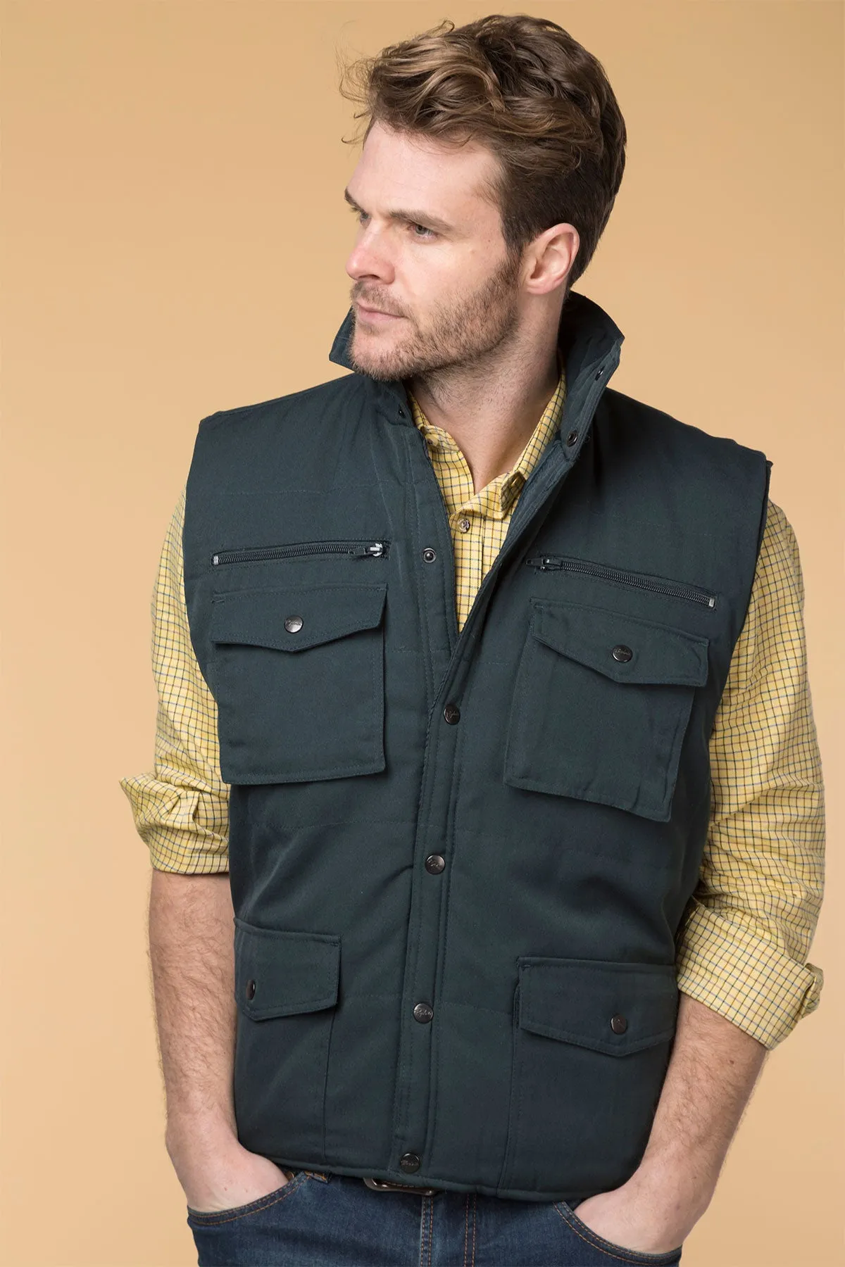 Men's Lightweight Multi Pocket Vest Bodywarmer - 1722