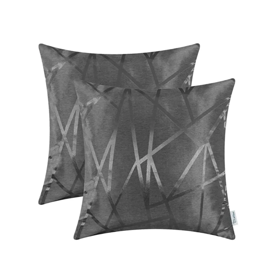 Metallic Décor Dark Grey Pillows