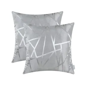 Metallic Décor Grey Pillows