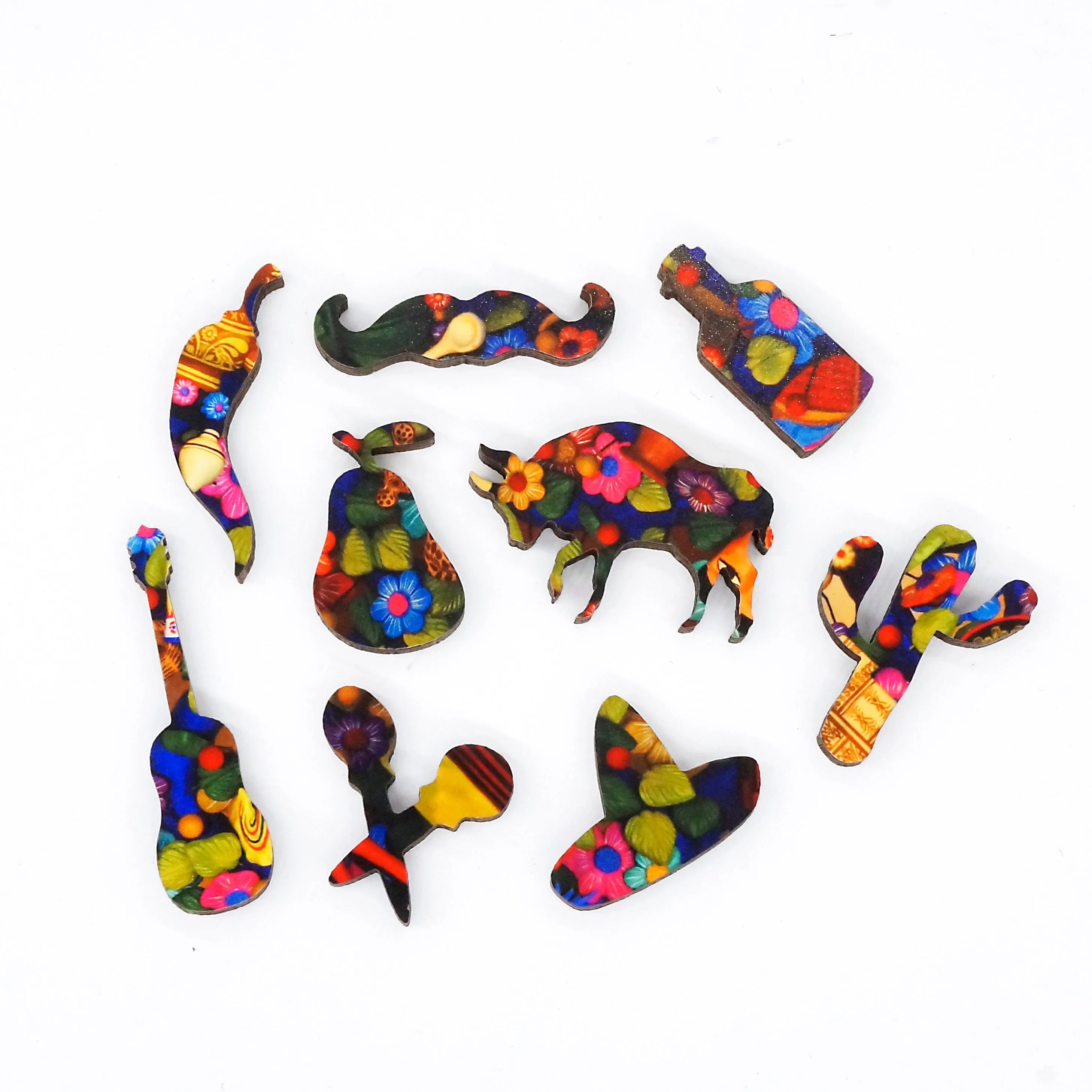 Mexican Souvenirs (50 Piece Mini Wooden Jigsaw Puzzle)