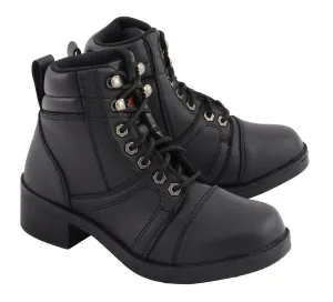 Milwaukee Leather MBK9285 Boys Black Lace-Up Biker Style Boots