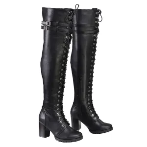 Milwaukee Leather Women's Black Above the Knee Lace-Up Fashion Casual