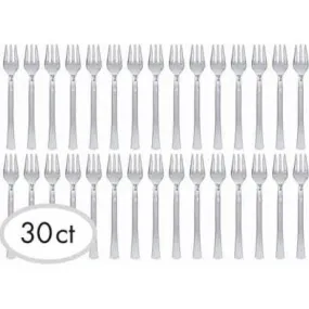 Mini Silver Forks | 30 ct