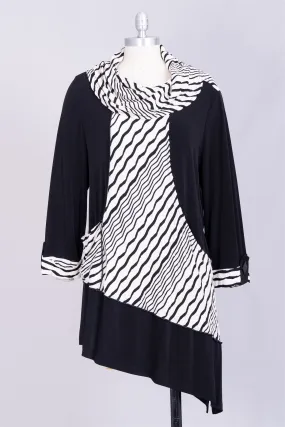 Moonlight 7932 Print Knit Tunic Top