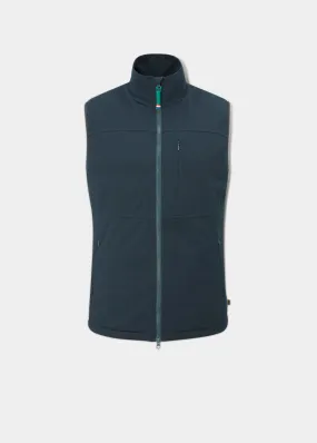 Mossley Men's Wind Stopper Gilet In Navy - Regular Fit