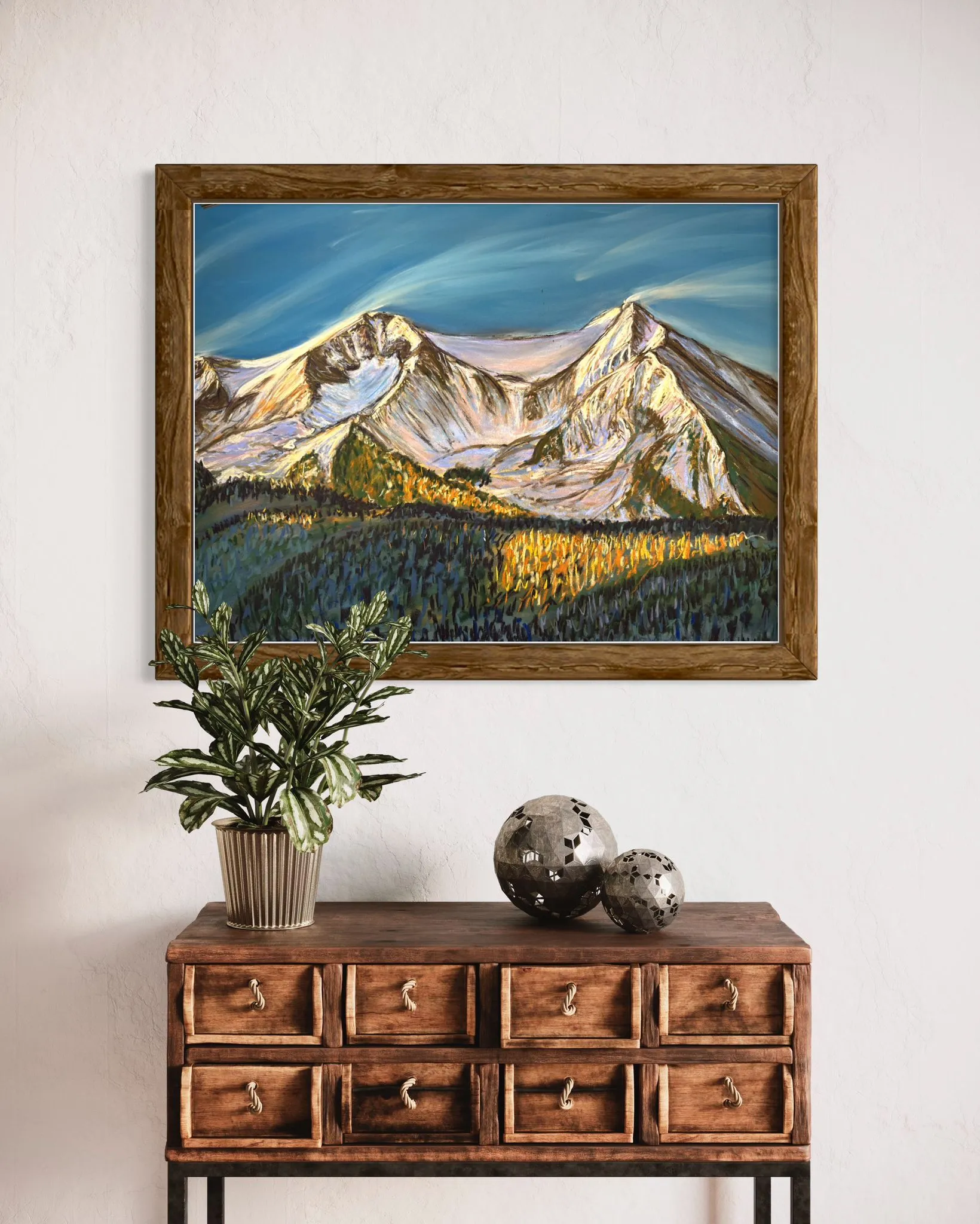 Mount Sopris Soft Pastels Painting