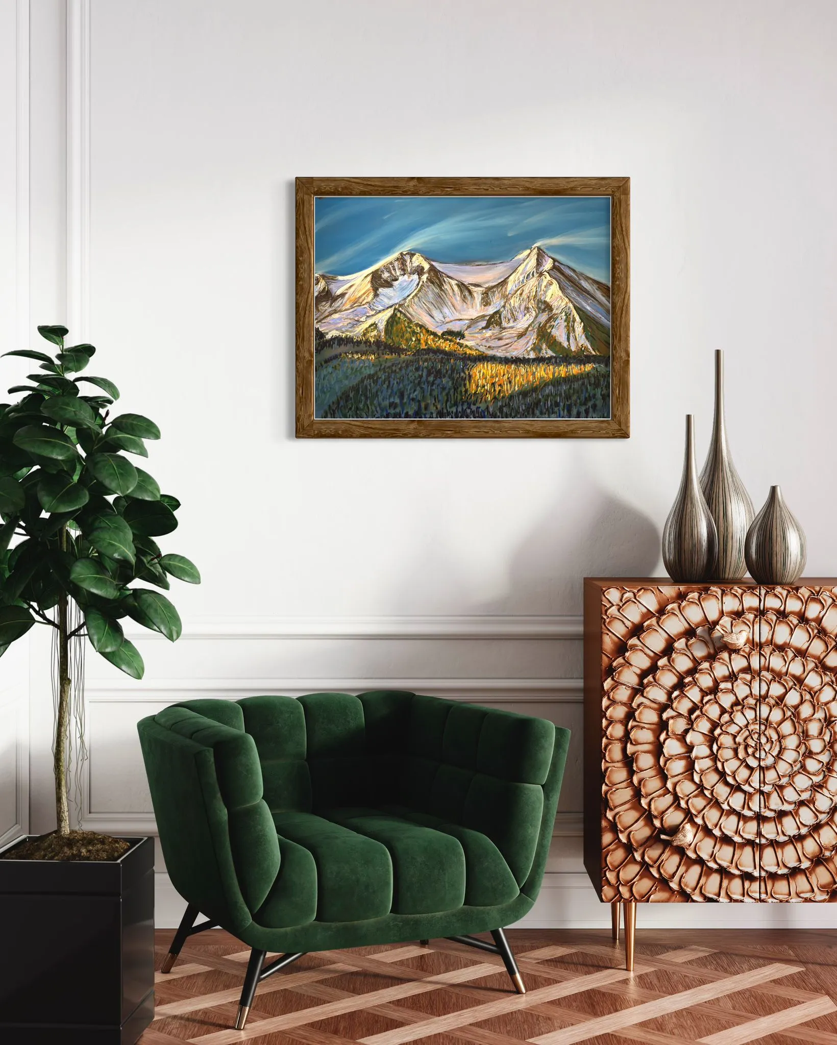 Mount Sopris Soft Pastels Painting