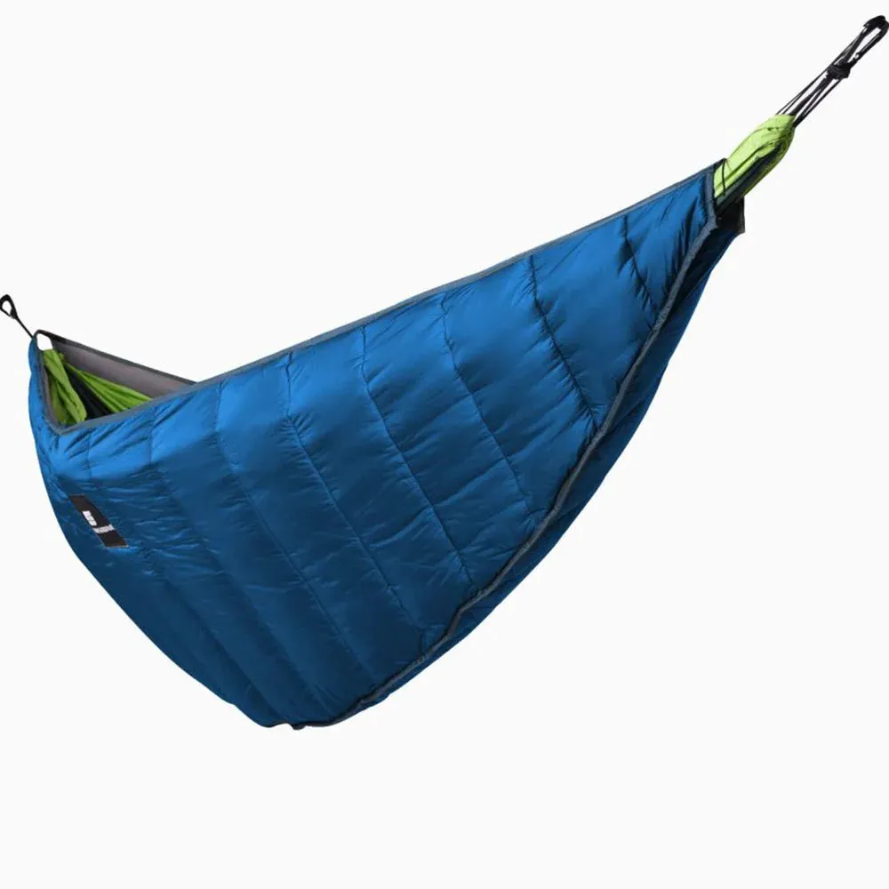 Multifunctional Hammock Underquilt Sleeping Bag Outdoor Winter Warm Hammock Under Blanket Poncho for Camping Traveling Swing