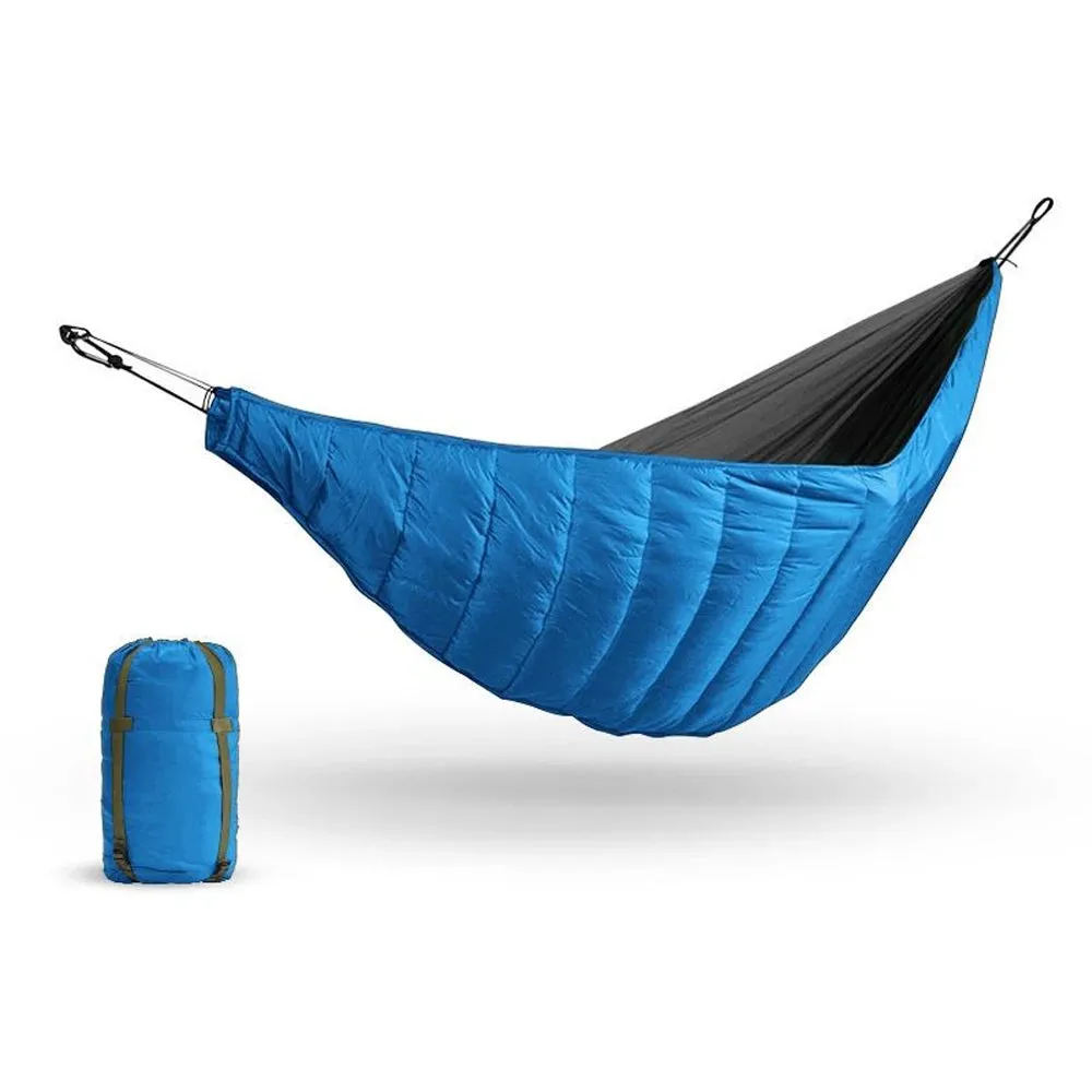 Multifunctional Hammock Underquilt Sleeping Bag Outdoor Winter Warm Hammock Under Blanket Poncho for Camping Traveling Swing