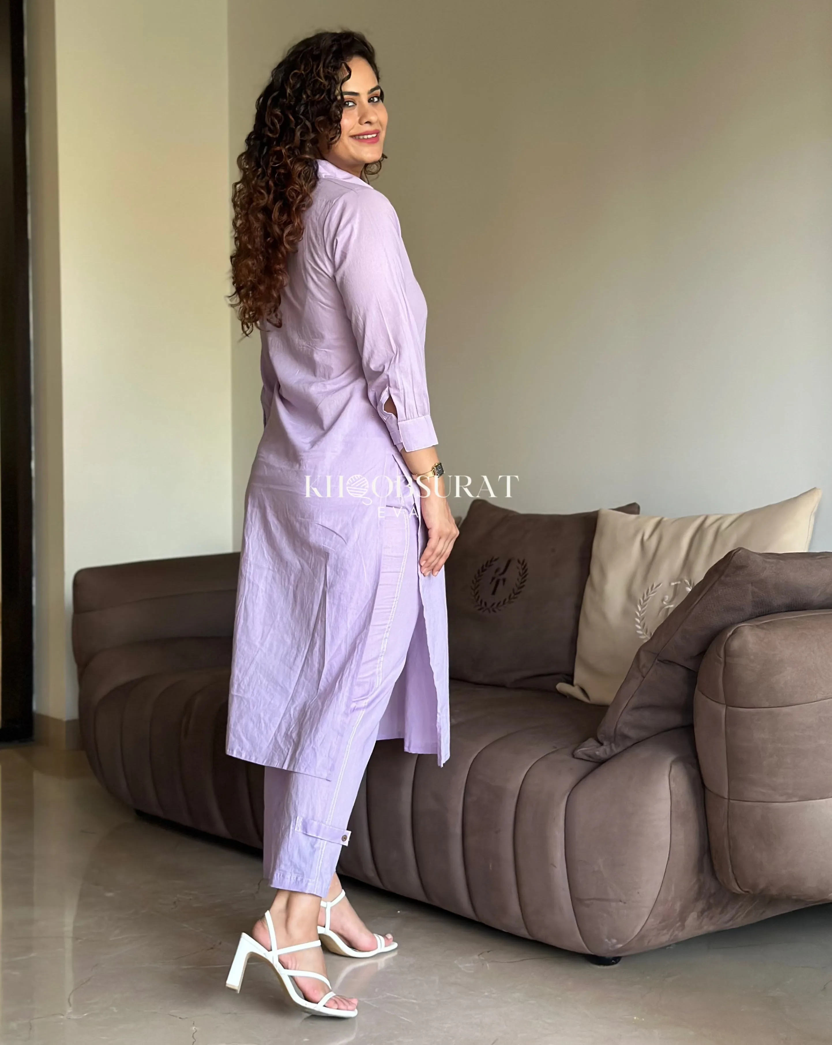 Mumbai Muse Purple Kurta Set