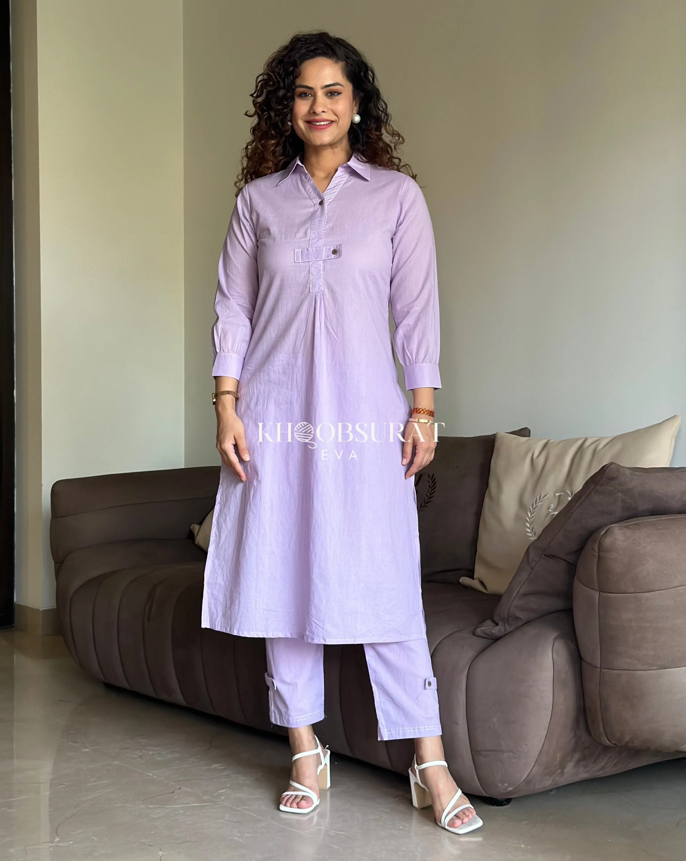 Mumbai Muse Purple Kurta Set