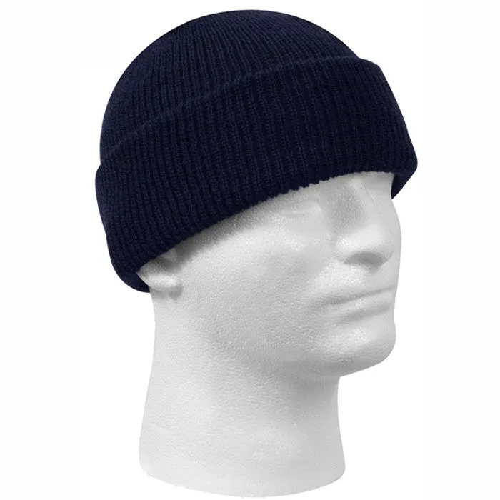 Navy Blue - Wool Watch Cap Beanie Genuine GI US Govt Dept of Defense Winter Hat