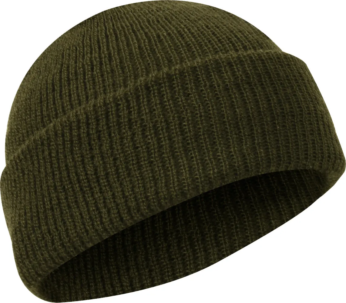 Olive Drab - Wool Watch Cap Beanie Genuine GI US Govt Dept of Defense Winter Hat