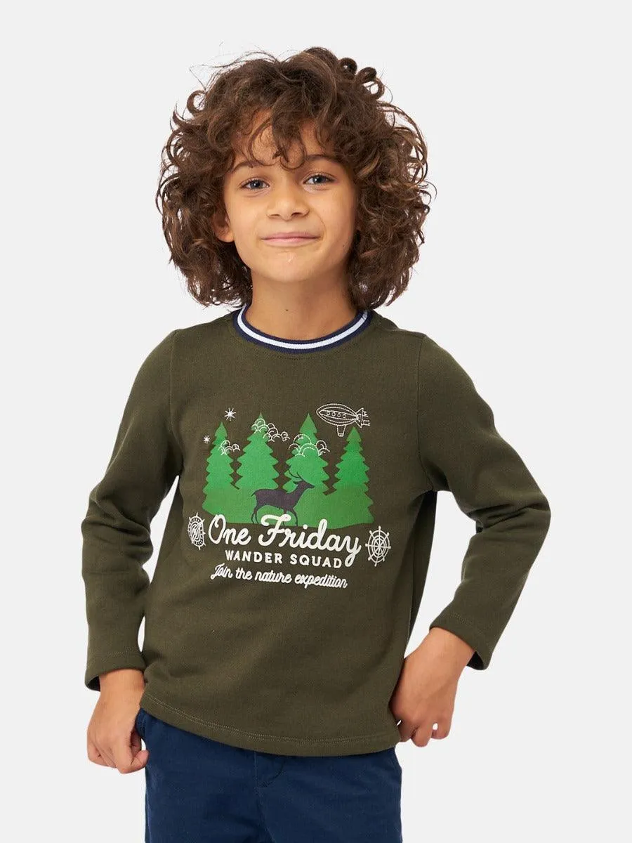 One Friday Green Full Sleeve T-shirt