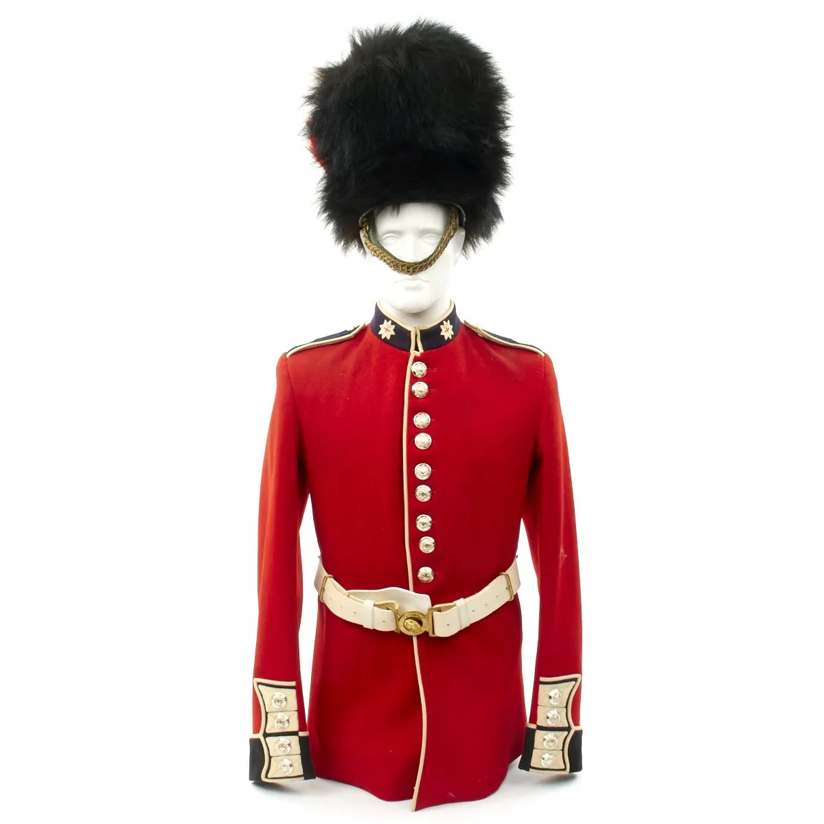 Original British Queen's Coldstream Guards Uniform Set with Bearskin Helmet - Recent Issue