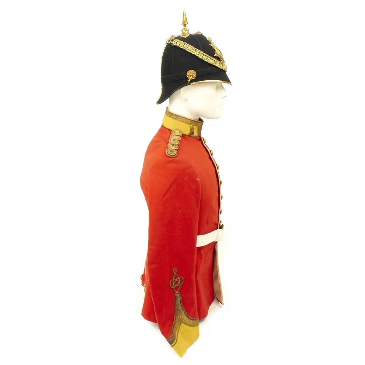 Original British Suffolk Regiment Officer's Uniform Set with Spiked Helmet - Circa 1900