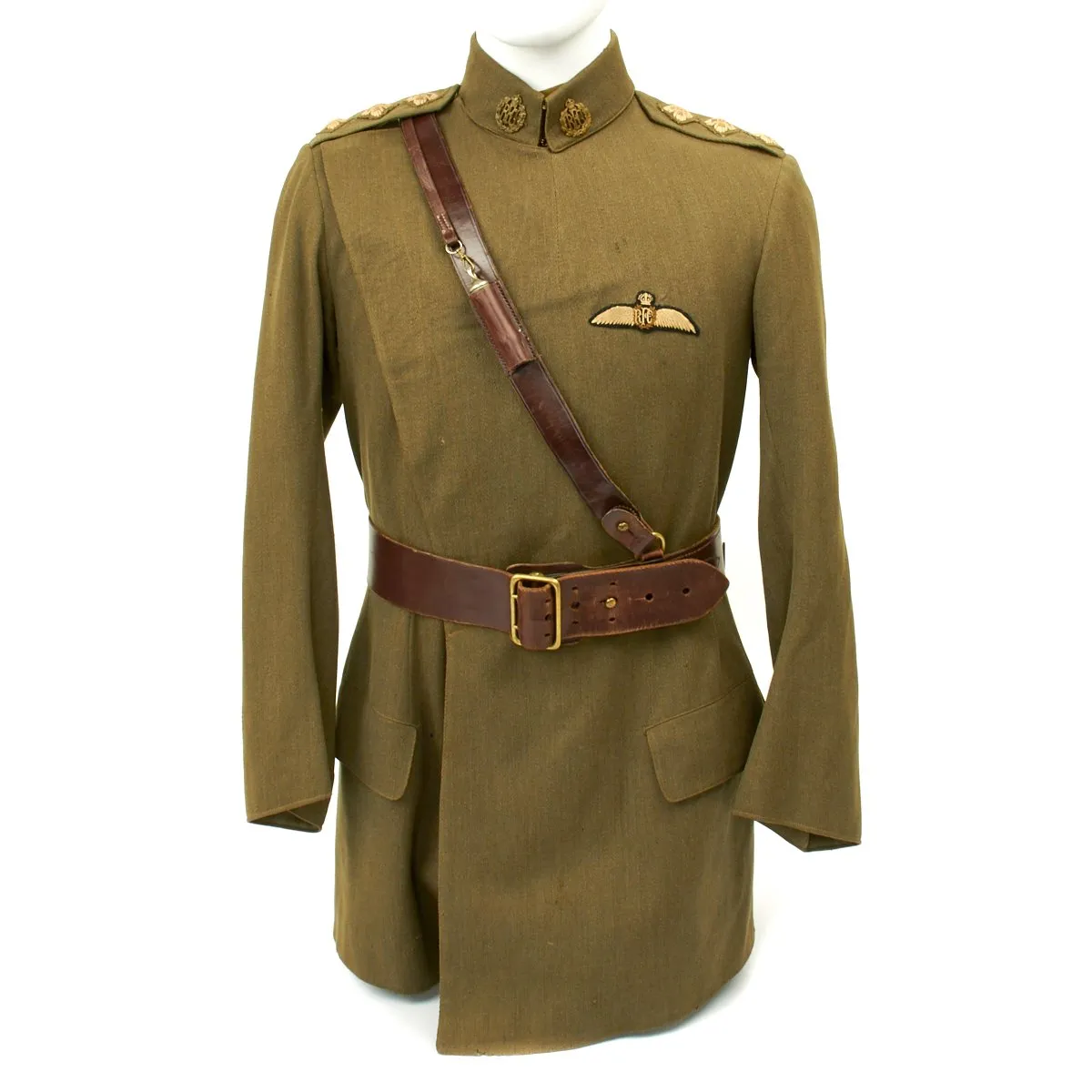 Original British WWI RFC 62nd Squadron Flight Commander Captain Stewart Kennedy MC Named Uniform Set