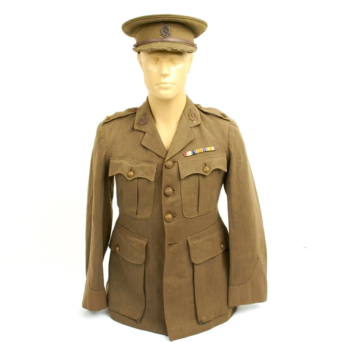 Original British WWI Royal Army Medical Corps Officer Uniform with Boots