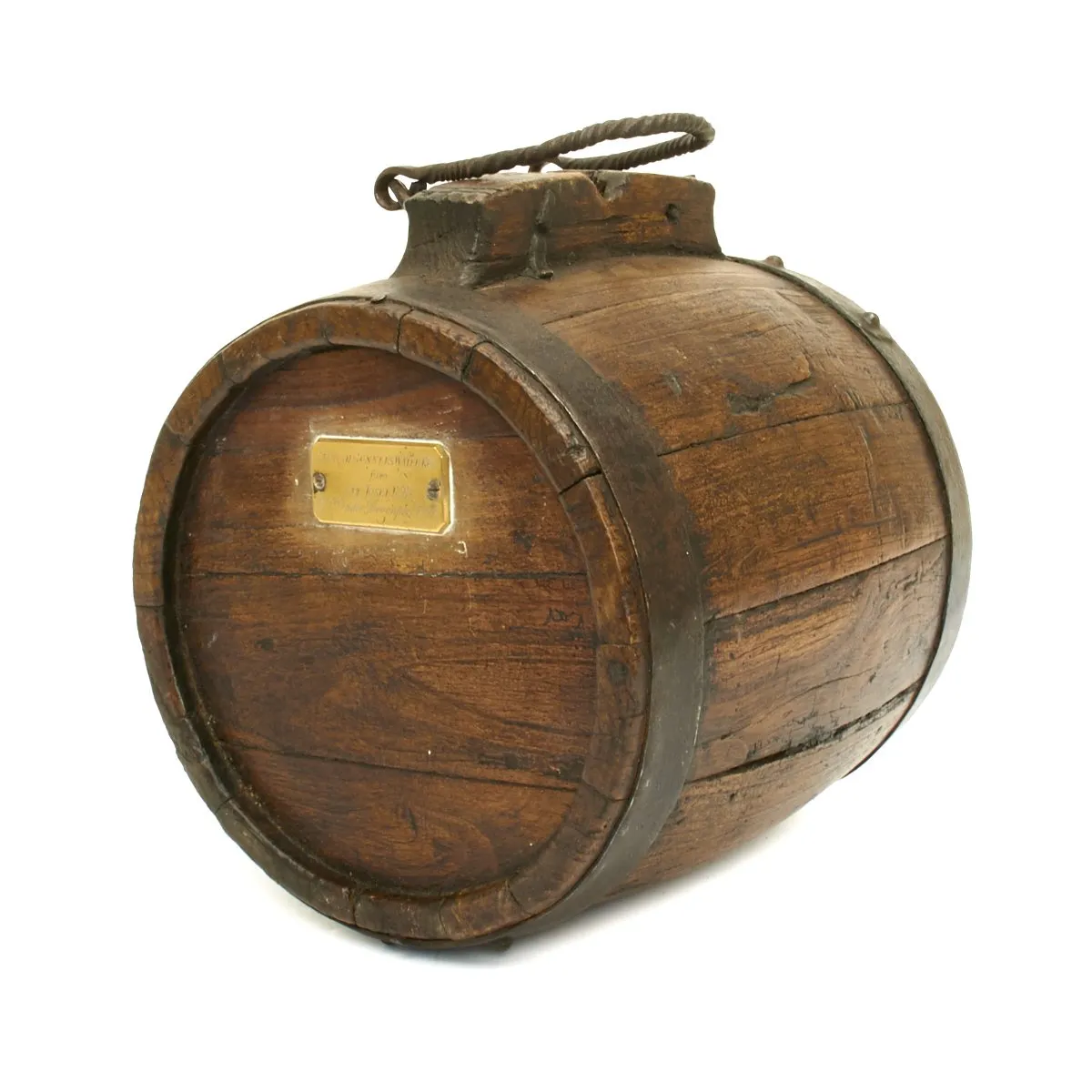 Original Naval Gunner's Water Keg Marked to Spanish Ship SAN JOSEF 1797