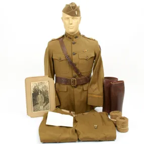 Original U.S. WWI Pioneers Identified Lieutenant Uniform Collection Set