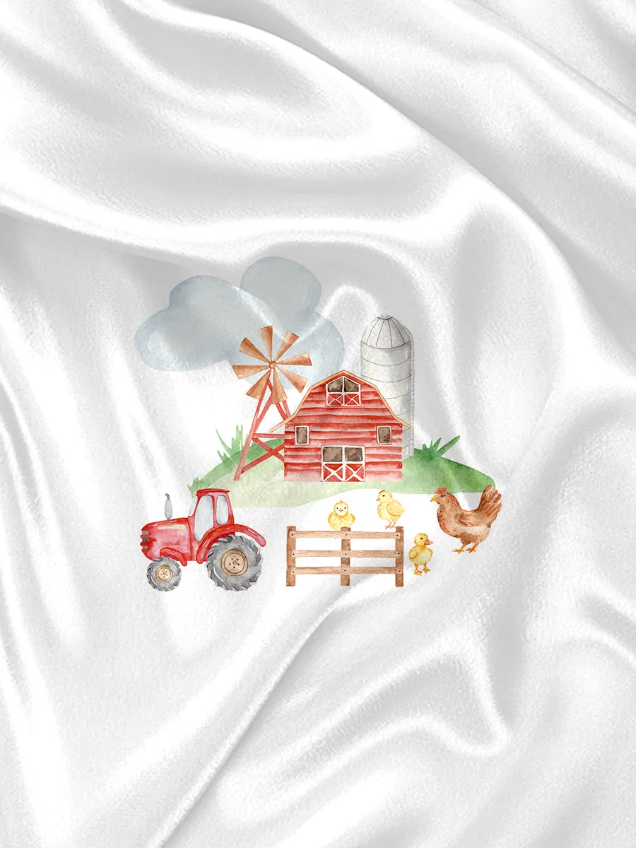 Panneau pour Serviette et Couverture À la ferme blanc