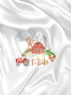 Panneau pour Serviette et Couverture À la ferme blanc