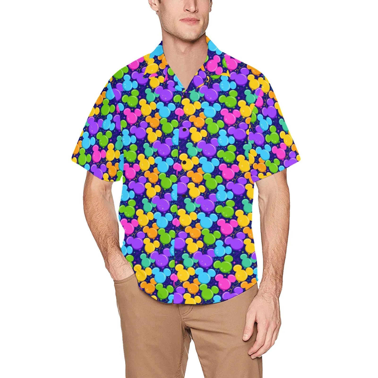 Park Balloons Hawaiian Shirt With Chest Pocket