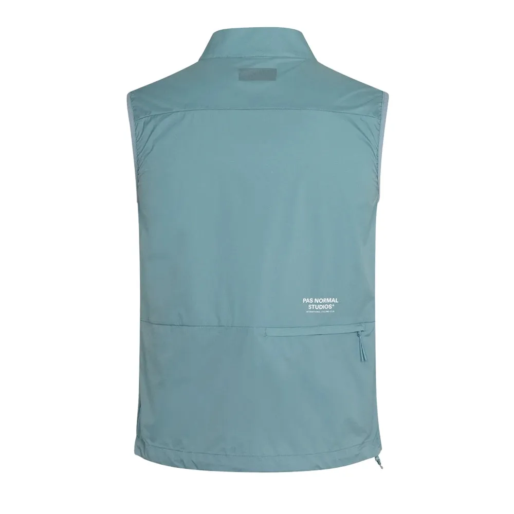 PAS NORMAL STUDIOS Off Race Stow Away Gilet - Dusty Blue