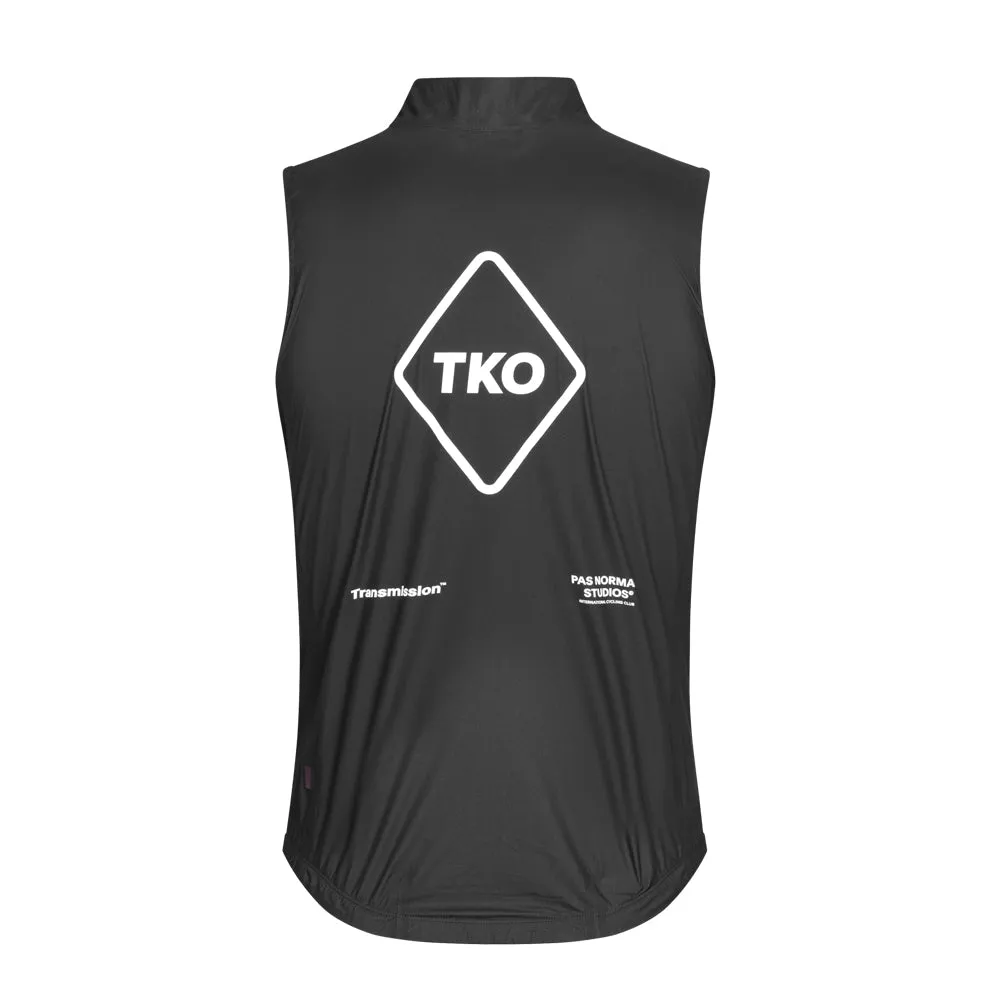 PAS NORMAL STUDIOS TKO Mechanism Rain Gilet AW23 - Black Transmission