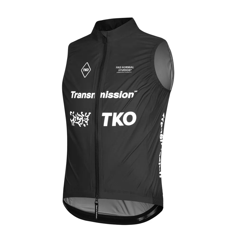 PAS NORMAL STUDIOS TKO Mechanism Rain Gilet AW23 - Black Transmission