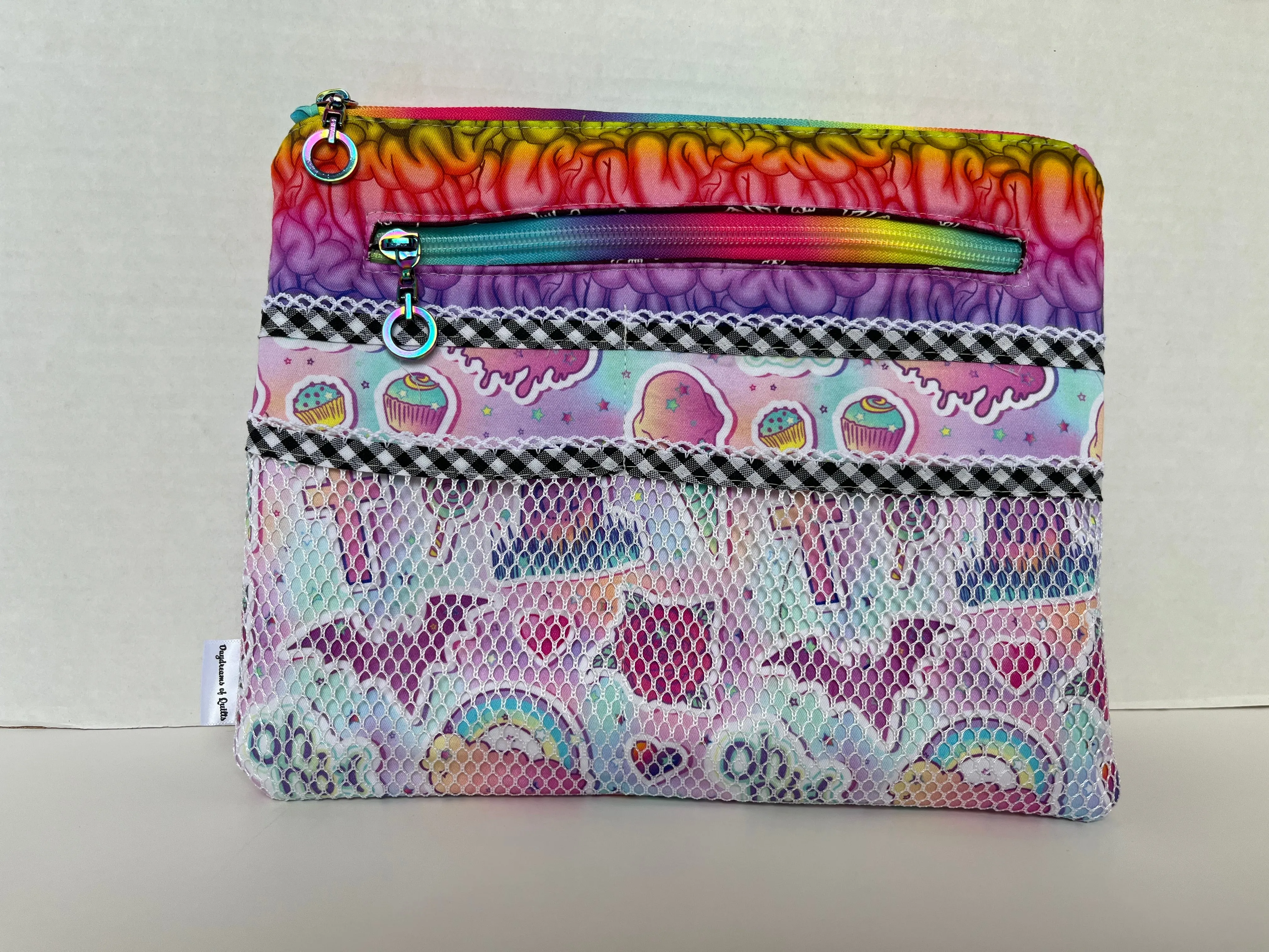 Pastel Goth Planner Pouch, Journal Pouch, Bag Organizer