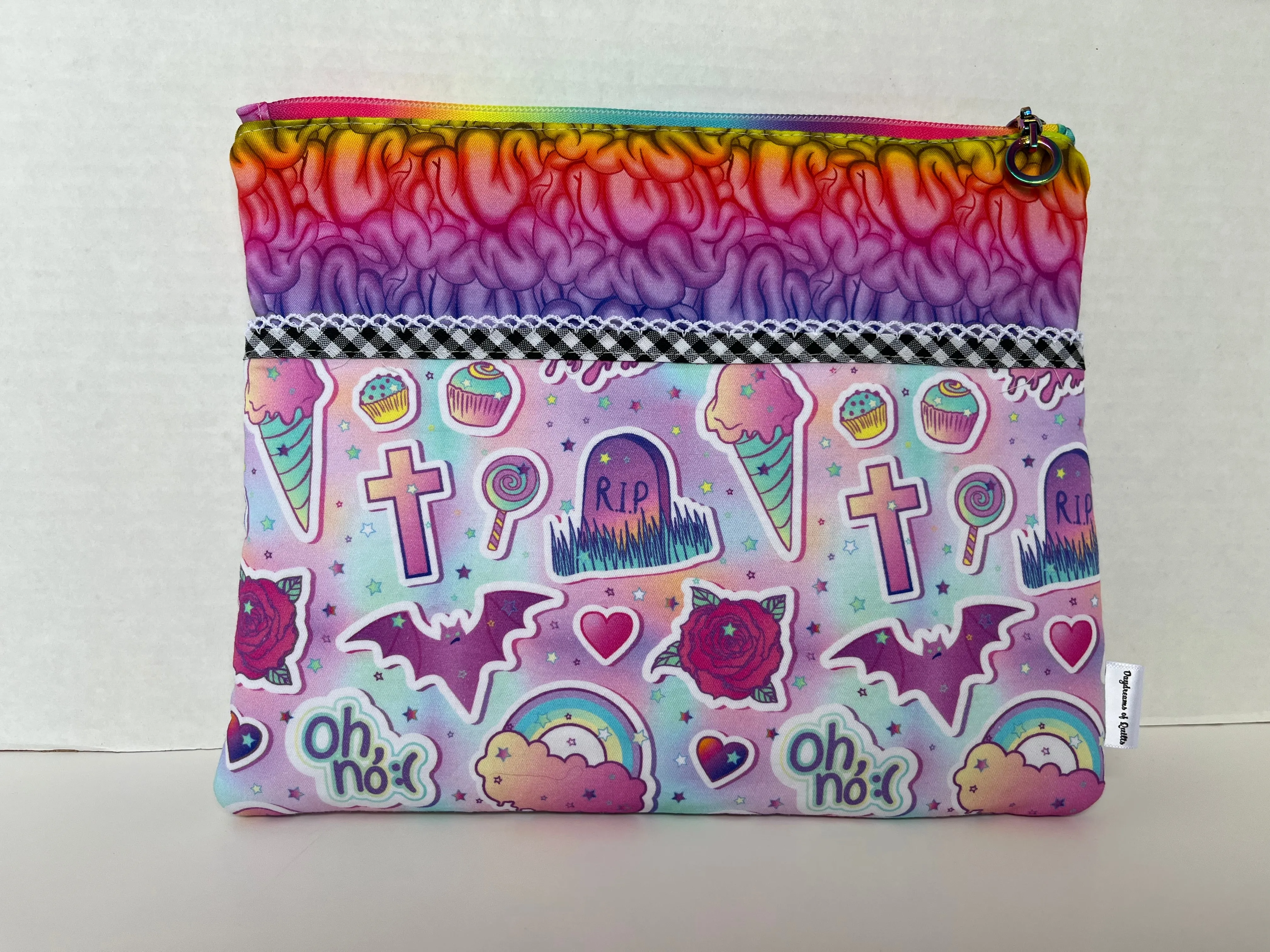 Pastel Goth Planner Pouch, Journal Pouch, Bag Organizer