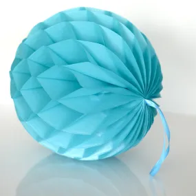 Pearlesence  bright turquoise paper honeycomb - hanging party decoration